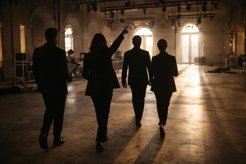 A equipa da BTQ Events em visita técnica a um palácio em Sintra, Portugal