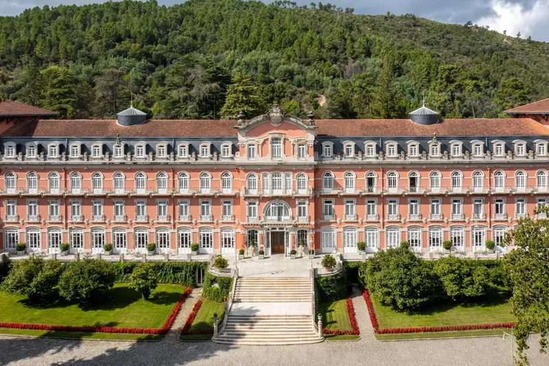 Vidago Palace Hotel facade · 1910 Belle-Époque palace estate in Vidago Natural Park, Northern Portugal