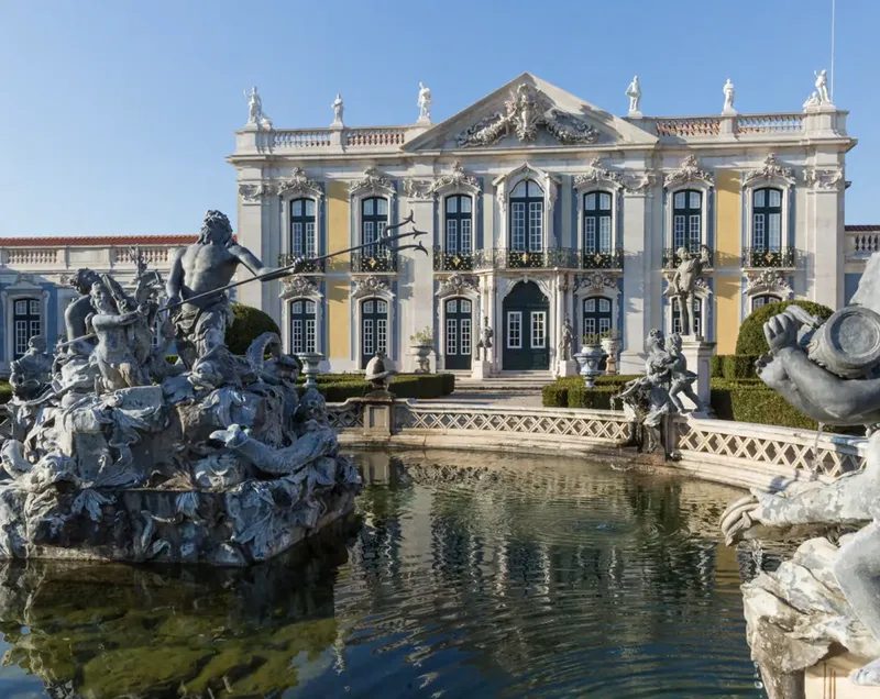 Queluz Baroque Gardens with seventeen-fountain Neptune basin